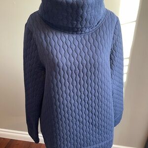 Navy Quilted Women's Sweater